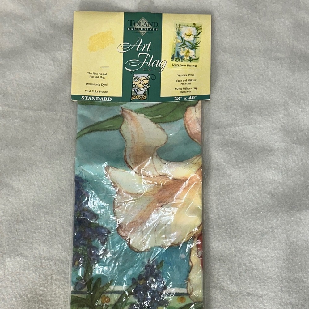 Toland Art Flag Easter Blessings Floral Lily Banner 28x40 New T2235‎ Standard